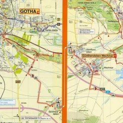 Fahrradkarten|Wanderkarten Und Winterkarten*THÜRINGER STÄDTEKETTE RADWANDER- UND WAN - Wanderkarte