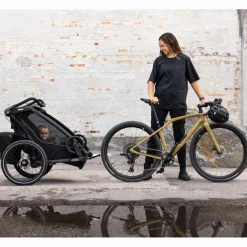 Thule CHARIOT SPORT DOUBLE NATURAL GOLD - Fahrradanhänger^Kinder Kinder Fahrradanhänger