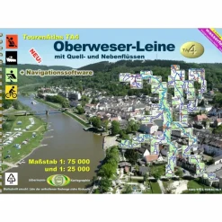Gewässerkarten|Gewässerkarten*TOURENATLAS TA4 WASSERWANDERN 04 OBERWESER-LEINE - Wasserkarte