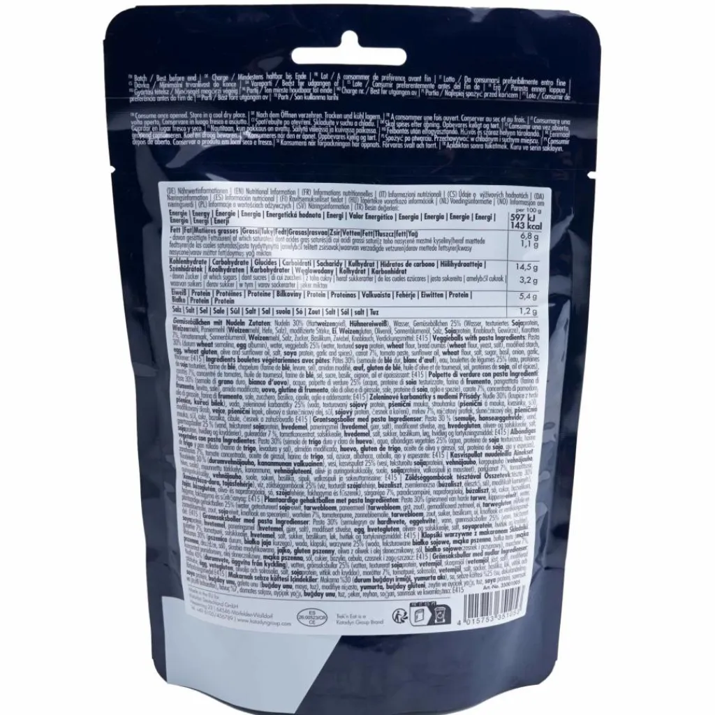 TREK'N EAT TREK'N EAT GEMÜSEBÄLLCHEN MIT NUDELN-RTE - Outdoor Essen^ Verpflegung