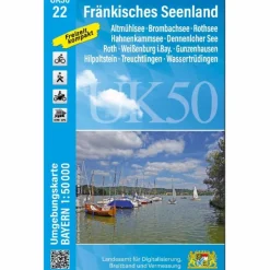 UK50-22 FRÄNKISCHES SEENLAND^ Fahrradkarten|Wanderkarten Und Winterkarten