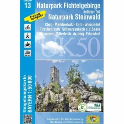 UK50-13 NATURPARK FICHTELGEBIRGE, ÖSTLICHER TEIL^ Fahrradkarten|Wanderkarten Und Winterkarten