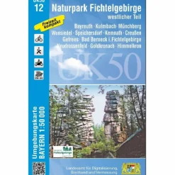 UK50-12 NATURPARK FICHTELGEBIRGE, WESTLICHER TEIL^ Fahrradkarten|Wanderkarten Und Winterkarten
