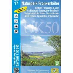 UK50-17 NATURPARK FRANKENHÖHE^ Fahrradkarten|Wanderkarten Und Winterkarten
