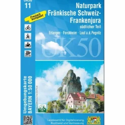 Fahrradkarten|Wanderkarten Und Winterkarten*UK50-11 NATURPARK FRÄNKISCHE SCHWEIZ - FRANKENJURA SÜDLICHER