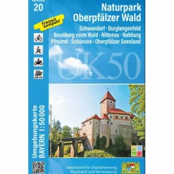 UK50-20 NATURPARK OBERPFÄLZER WALD^ Fahrradkarten|Wanderkarten Und Winterkarten