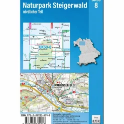 UK50-8 NATURPARK STEIGERWALD, NÖRDLICHER TEIL^ Fahrradkarten|Wanderkarten Und Winterkarten