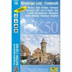 UK50-18 NÜRNBERGER LAND - FRANKENALB^ Fahrradkarten|Wanderkarten Und Winterkarten