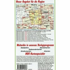 Fahrradkarten|Wanderkarten Und Winterkarten*UNTERES SAALETAL, WEIßENFELS, MERSEBURG - Wanderkarte