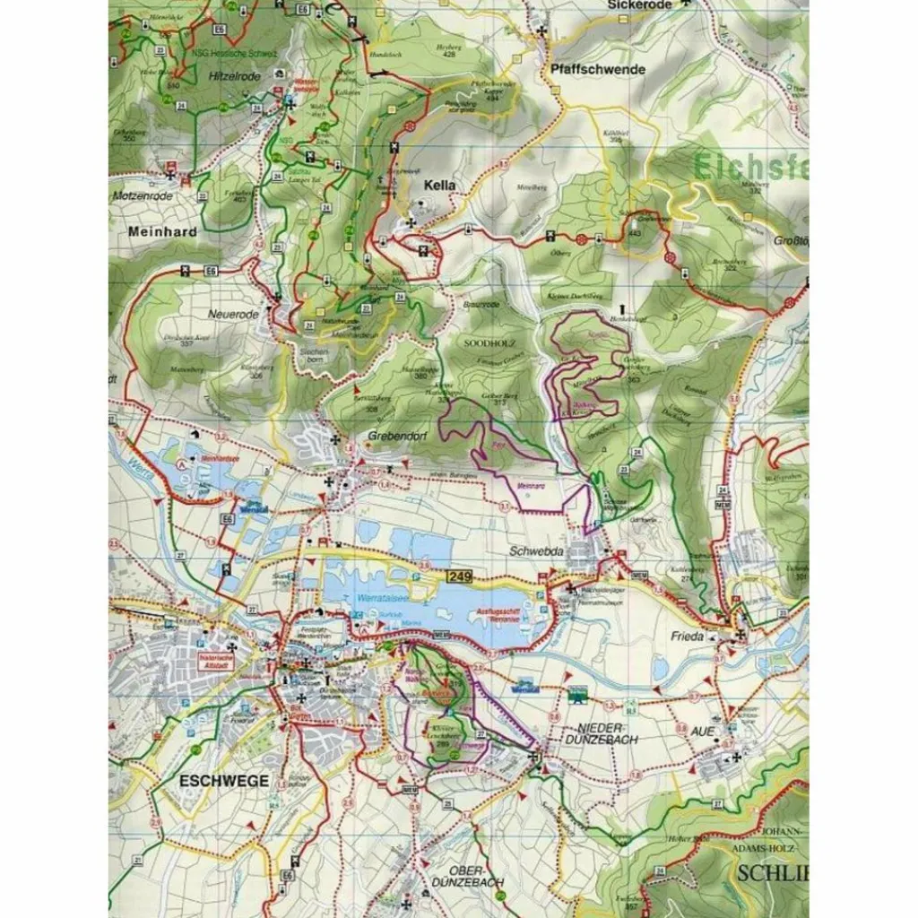 UNTERES WERRATAL. ESCHWEGE, WANFRIED - Wanderkarte^ Fahrradkarten|Wanderkarten Und Winterkarten