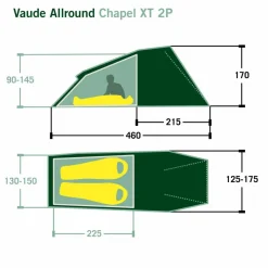 Vaude ALLROUND CHAPEL XT 2P - Tunnelzelt^ 2-Personen-Zelte|3-Jahreszeiten-Zelte