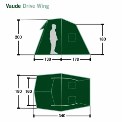 Vaude DRIVE WING - Busvorzelt^ Autodachzelte Und Dachträger