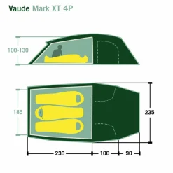 Vaude 3-Personen-Zelte|Winterzelte*MARK XT 4P - Tunnelzelt