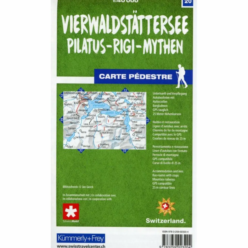 VIERWALDSTÄTTERSEE / PILATUS - RIGI - MYTHEN 20 WANDERKARTE - Wanderkarte^ Wanderkarten Und Winterkarten|Wanderkarten Und Winterkarten