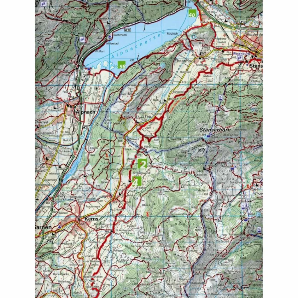 VIERWALDSTÄTTERSEE / PILATUS - RIGI - MYTHEN 20 WANDERKARTE - Wanderkarte^ Wanderkarten Und Winterkarten|Wanderkarten Und Winterkarten