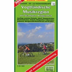 Fahrradkarten|Wanderkarten Und Winterkarten*VOGTLÄNDISCHE MUSIKREGION 1 : 35 000. WA - Wanderkarte