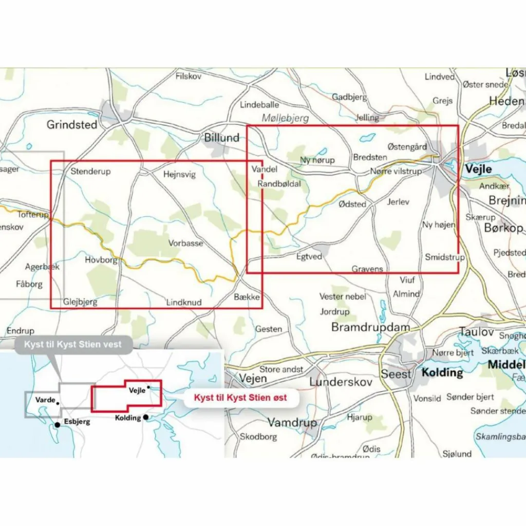 Fahrradkarten|Fahrradkarten*VON KÜSTE ZU KÜSTE - ÖSTLICHER TEIL - Karte
