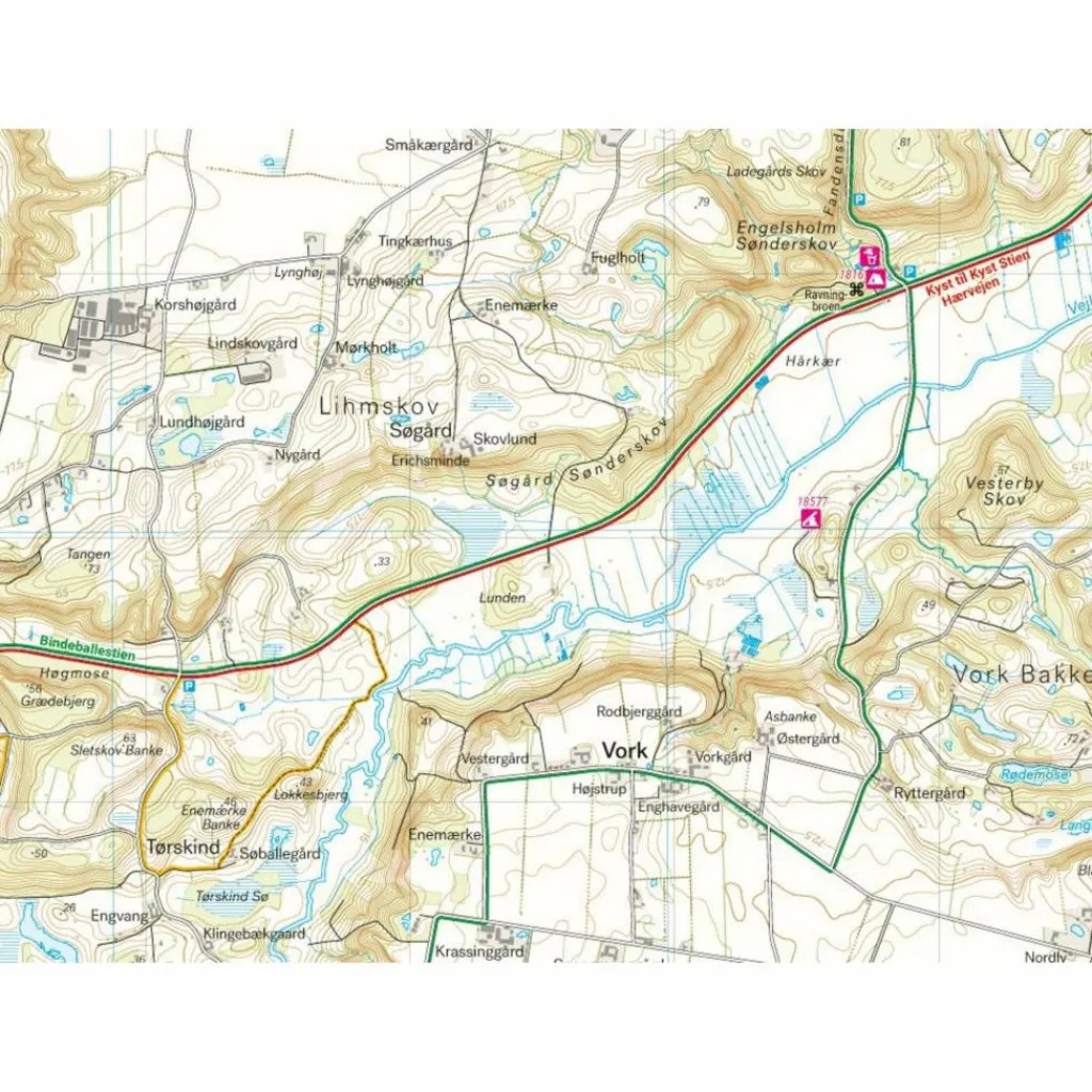 Fahrradkarten|Fahrradkarten*VON KÜSTE ZU KÜSTE - ÖSTLICHER TEIL - Karte