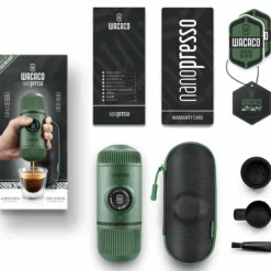 Wacaco Kaffee Equipment*NANOPRESSO INKL. SCHUTZHÜLLE - MOSS GREEN - Kaffeepresse