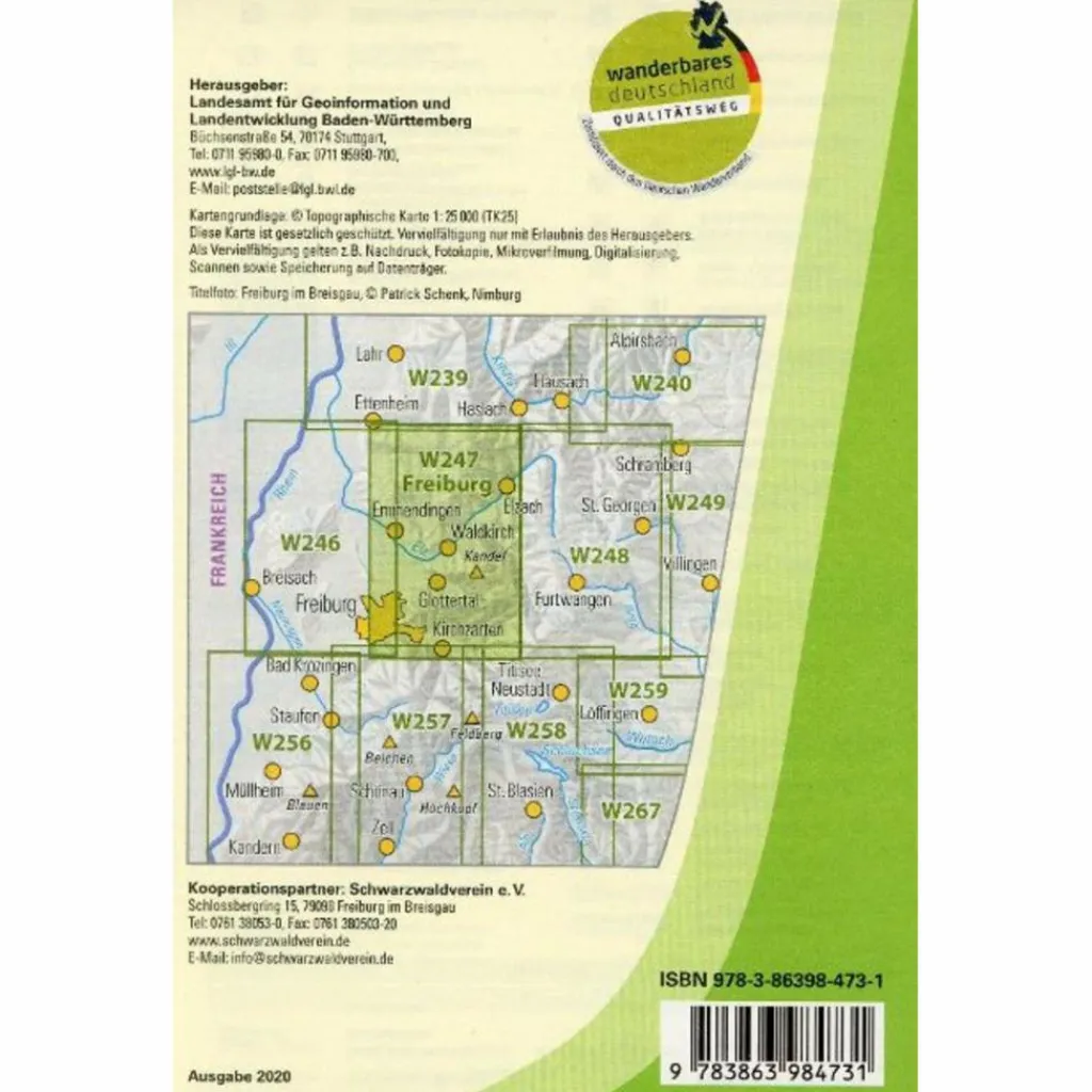 Wanderkarten Und Winterkarten|Wanderkarten Und Winterkarten*WANDERKARTE 1:25 000 FREIBURG IM BREISGAU