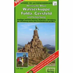 Wanderkarten Und Winterkarten|Wanderkarten Und Winterkarten*WASSERKUPPE, FULDA, GERSFELD UND UMGEBUNG - Wanderkarte