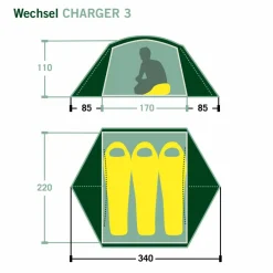 Wechsel CHARGER 3 - Kuppelzelt^ 2-Personen-Zelte|3-Jahreszeiten-Zelte