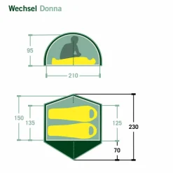 Wechsel 2-Personen-Zelte|3-Jahreszeiten-Zelte*DONNA - Kuppelzelt