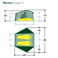 Wechsel 2-Personen-Zelte|3-Jahreszeiten-Zelte*EXOGEN 2 - Kuppelzelt