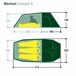 Wechsel 3-Personen-Zelte|3-Jahreszeiten-Zelte*INTREPID 4 - Tunnelzelt