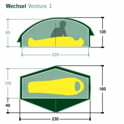 Wechsel 1-Personen-Zelte|3-Jahreszeiten-Zelte*VENTURE 1 - Einpersonenzelt