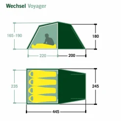 Wechsel Familienzelte|3-Jahreszeiten-Zelte*VOYAGER - Familienzelt