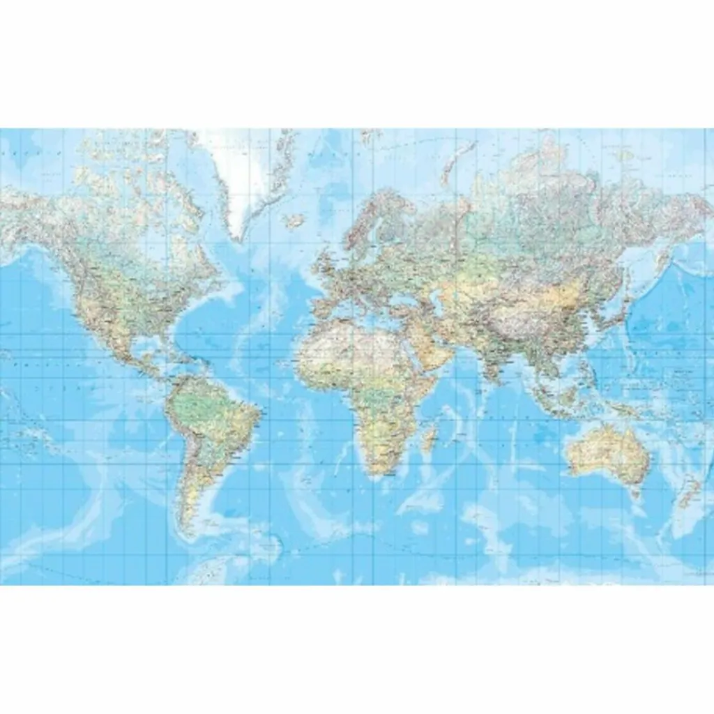 WELT PHYSIKALISCH POSTER 1:20 MIO. - Wand Karte^ Wandkarten Und Poster