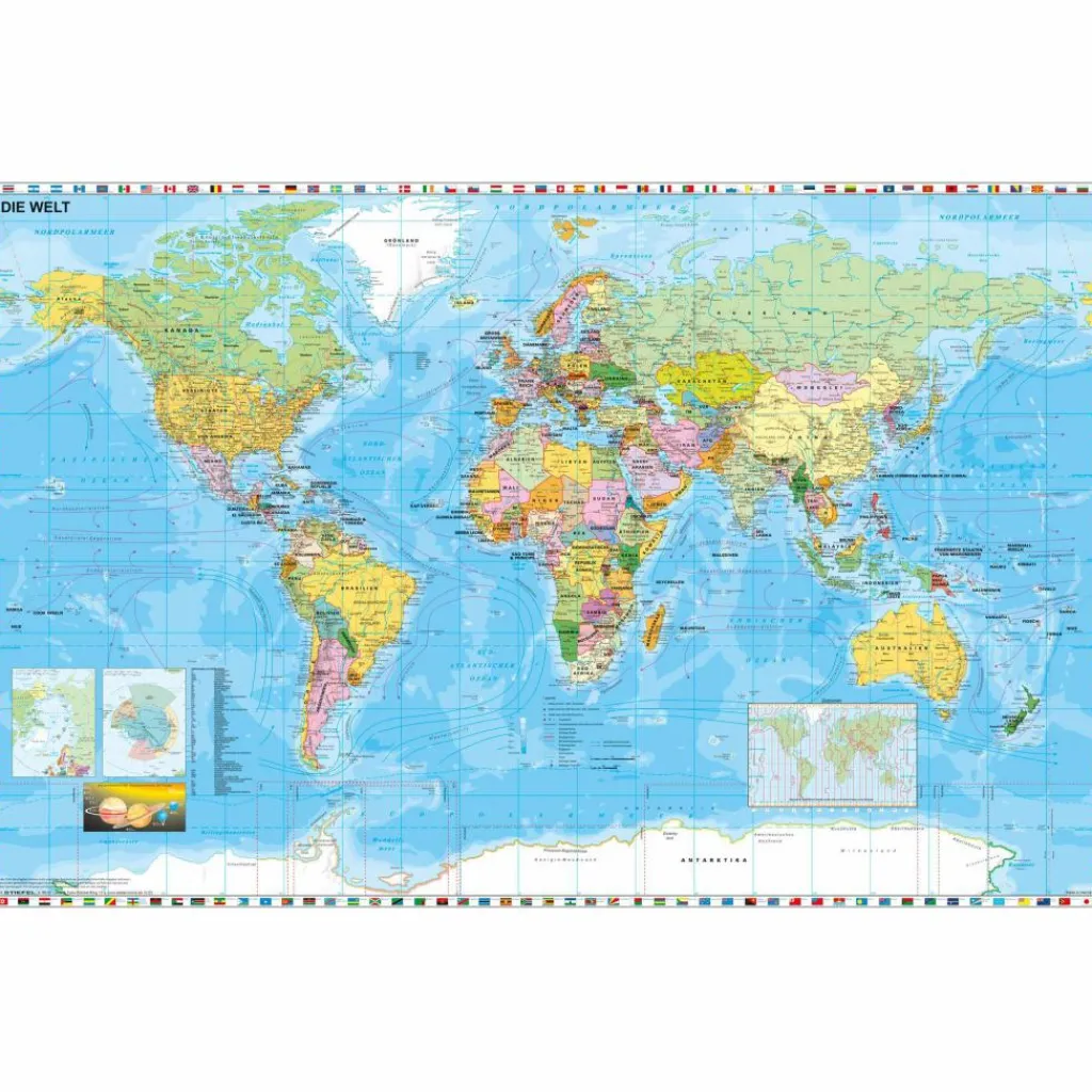 WELTKARTE DEUTSCH - Karte^ Wandkarten Und Poster