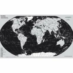 WELTKARTE SILBEREDITION. WANDKARTE POSTER - Poster^ Wandkarten Und Poster