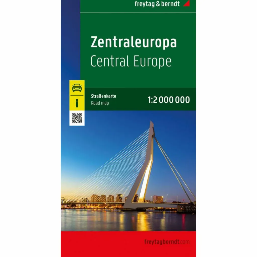 ZENTRALEUROPA, STRAßENKARTE 1:2.000.000, FREYTAG & BERNDT - Straßenkarte^ Straßenkarten|Straßenkarten