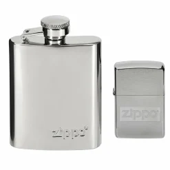 Zippo LIGHTER & FLASK GIFT SET^ Feuerzeuge Und Feuerstahl|Feuerzeuge Und Feuerstahl