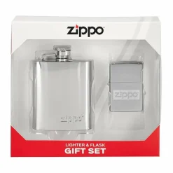 Zippo LIGHTER & FLASK GIFT SET^ Feuerzeuge Und Feuerstahl|Feuerzeuge Und Feuerstahl